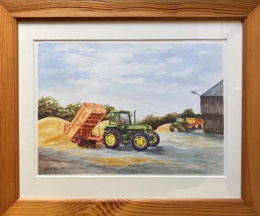 25 tarweaanvoer Zijldijk, aquarel 1998 (30x42)