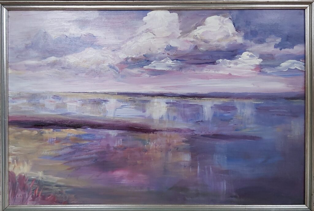 261 Schiermonnikoog, zware lucht boven de duinen, acryl 2005 (34x48)