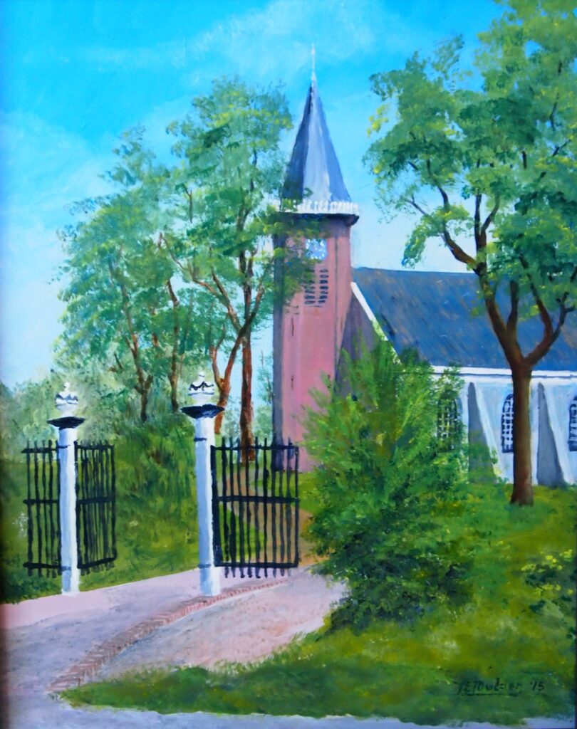 375 Kerk Saaxumhuizen, acryl op board, 2015 (40x50)